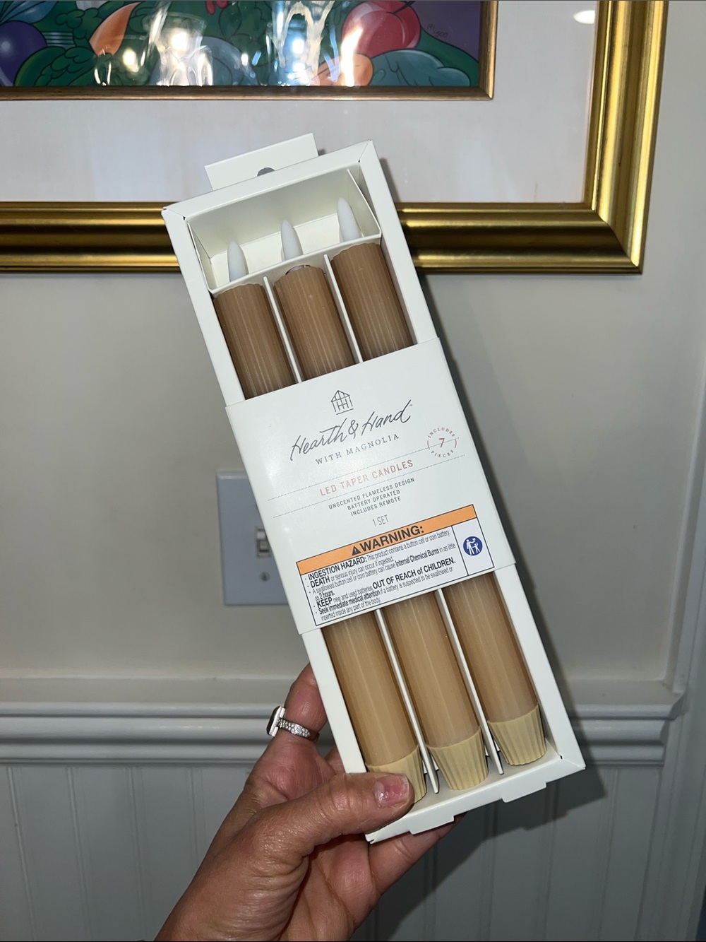Hearth & Hand Tan LED Taper Candles 🕯️🌷🌷🌷